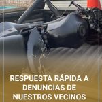 RESPUESTA RÁPIDA A DENUNCIA DE NUESTROS VECINOS