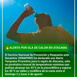 ALERTA POR OLA DE CALOR EN ATACAMA
