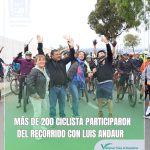 MÁS DE 200 CICLISTAS PARTICIPARON DEL RECORRIDO CON LUIS ANDAUR